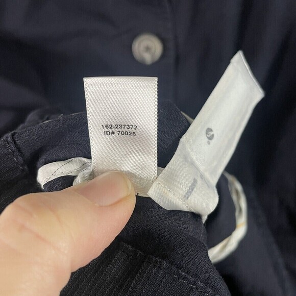 Ann Taylor Loft Jacket Belted Blazer 3/4 Sleeve Button Up Navy Women's Size 8 - Picture 7 of 9